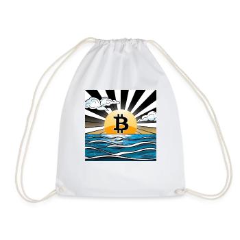 Bitcoin Sunset - Drawstring Bag - white - Front
