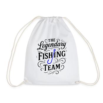 Fishing Team Spruch - Turnbeutel - Weiß - Vorne