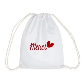 MERCI. THANKS. THANK YOU. ANNIVERSAIRE. NAISSANCE. - Sac de sport léger - blanc - Devant