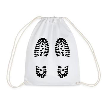 Empreintes de pas (V) - Sac de sport léger - blanc - Devant