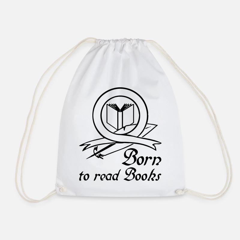 Born to read Books Geschenk Buch Leser - Turnbeutel - Weiß