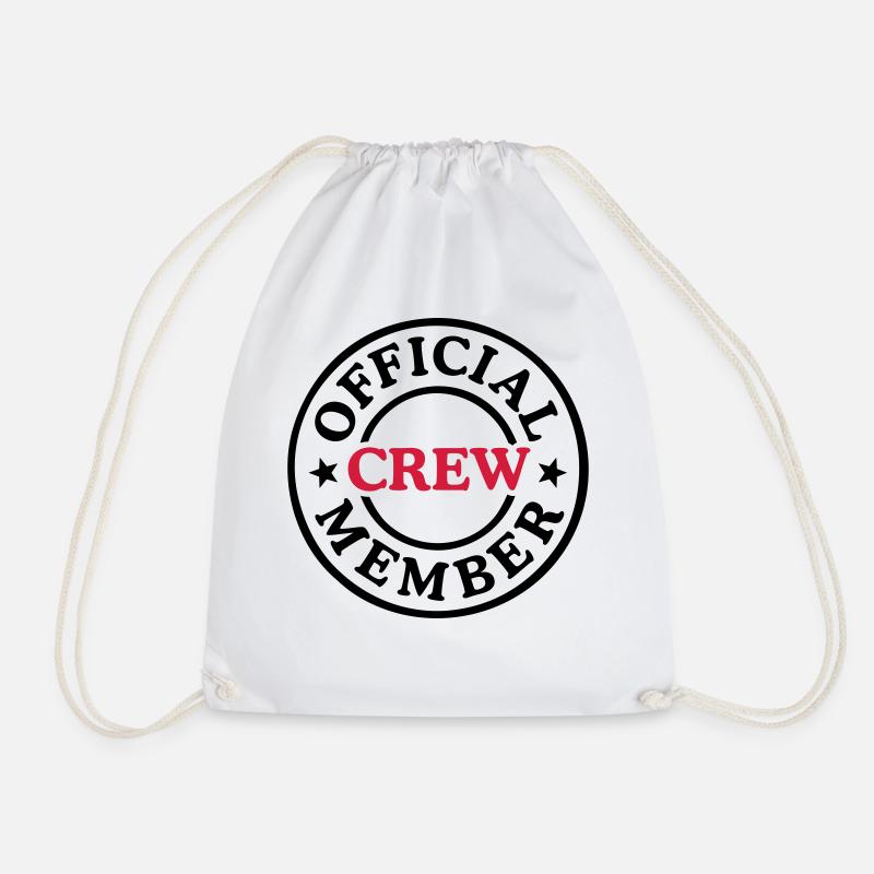 Official Crew Member * Mannschaft Team Mitglied - Turnbeutel - Weiß