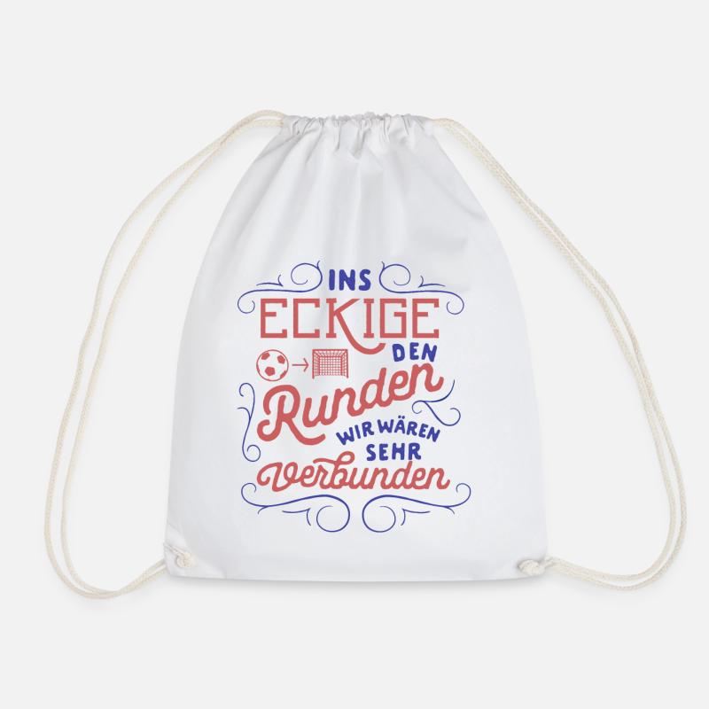 Round the corners - Drawstring Bag - white