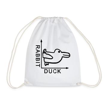 Rabbit Duck Hase Ende Graph - Turnbeutel - Weiß - Vorne