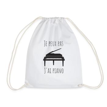 Je peux pas j ai piano - Sac de sport léger - blanc - Devant