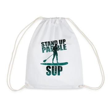 Paddeln Paddel Paddelboot Wassersport Geschenk - Turnbeutel - Weiß - Vorne