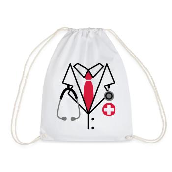 Doctor, Doctor Costume - Drawstring Bag - white - Front