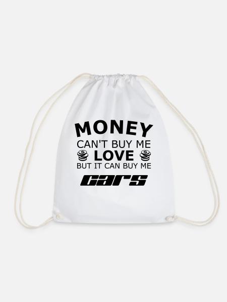 Money can t buy me Cars - Turnbeutel - Weiß