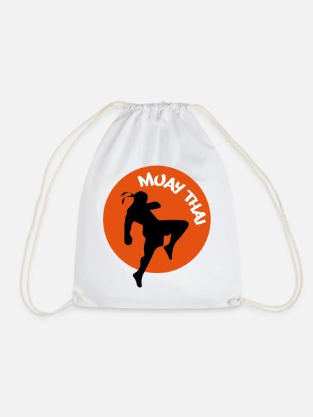 muay5 - Drawstring Bag - white