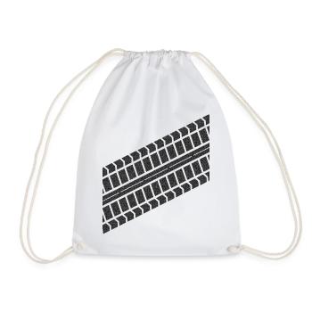 Tire Footprint - Drawstring Bag - white - Front