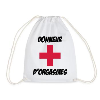 Donneur d'orgasmes ! - Sac de sport léger - blanc - Devant