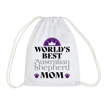 Australian Shepherd - Drawstring Bag - white - Front