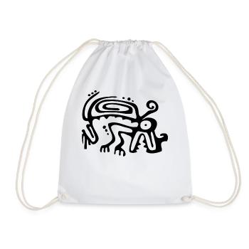 Mythologie Religion Azteken Symbol Geschenk Maya - Turnbeutel - Weiß - Vorne