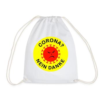CORONA? NEIN DANKE - Turnbeutel - Weiß - Vorne