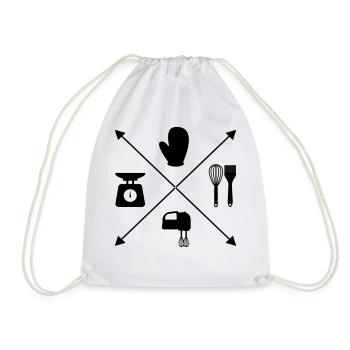 to bake - Drawstring Bag - white - Front