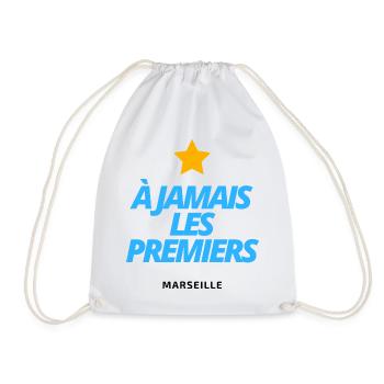 À JAMAIS LES PREMIERS (bleu) - Sac de sport léger - blanc - Devant