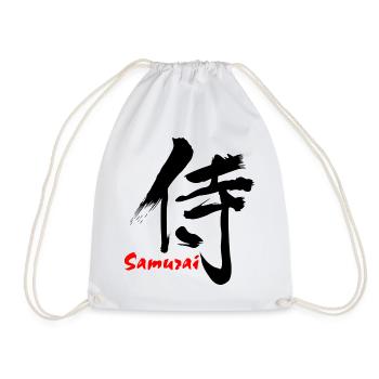 Samurai in japanischer Kanji-Schrift - Turnbeutel - Weiß - Vorne