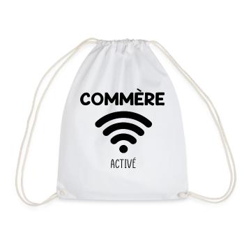 Phrase drôle Commère activé - Sac de sport léger - blanc - Devant