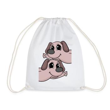Hund hunde - Turnbeutel - Weiß - Vorne