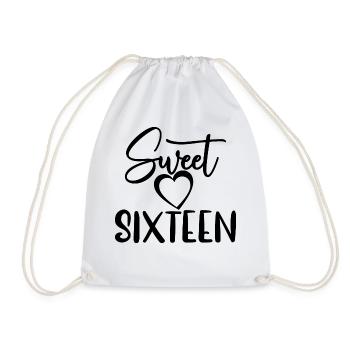 Sweet Sixteen Mignon cadeau de 16 ans - Sac de sport léger - blanc - Devant