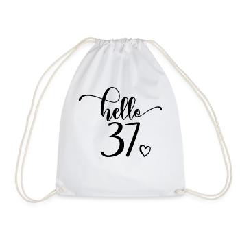 Hello 37 - Mignon cadeau de 37e anniversaire pour femmes - Sac de sport léger - blanc - Devant