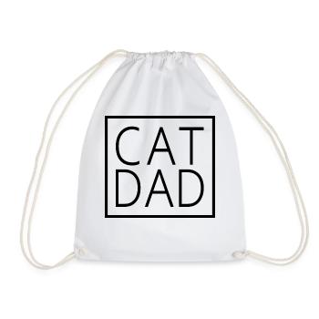 Cat Dad - Cool Dad Lover Dad Cat Besitzer Geschenk - Turnbeutel - Weiß - Vorne