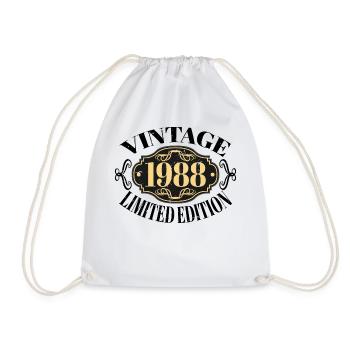 Jahrgang 1988 - 34 Jahre alt, Geschenk zum 34. Geburtstag - Turnbeutel - Weiß - Vorne