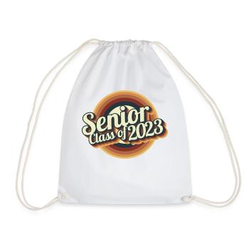 Cadeau de fête de remise des diplômes rétro de la classe senior de 2023 - Sac de sport léger - blanc - Devant