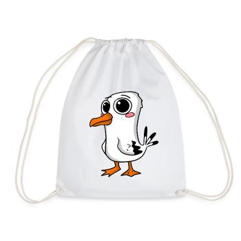 Cute seagull - Drawstring Bag - white - Front