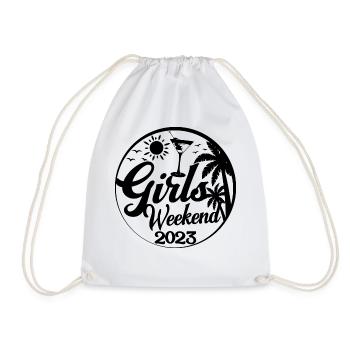 Girls Weekend 2023 Cool Girls Party Trip Vacation - Drawstring Bag - white - Front