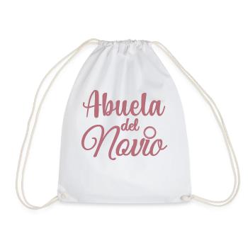 Abuela del Novio Groom's Grandma Wedding Party - Drawstring Bag - white - Front