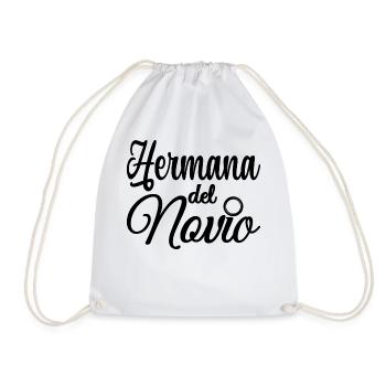 Hermana del Novio Groom's Sister Wedding Gift - Drawstring Bag - white - Front