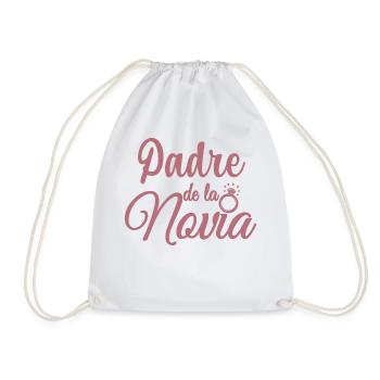 Padre de la Novia Bride's Father Wedding Gift - Drawstring Bag - white - Front