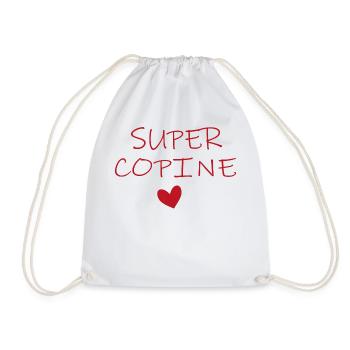 SUPER COPINE COEUR - Sac de sport léger - blanc - Devant