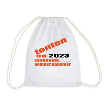 Tonton En 2023 Veuillez Patienter - Sac de sport léger - blanc - Devant