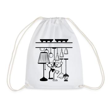 Logo für Haus oder Stimmungsbeleuchtung Shop - Turnbeutel - Weiß - Vorne
