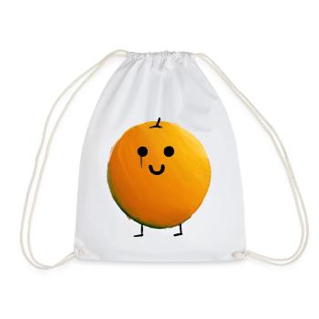 Orange - Turnbeutel - Weiß - Vorne