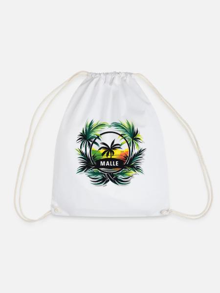 Malle Mallorca Sommeroutfit Urlaubsmotiv Strand - Turnbeutel - Weiß