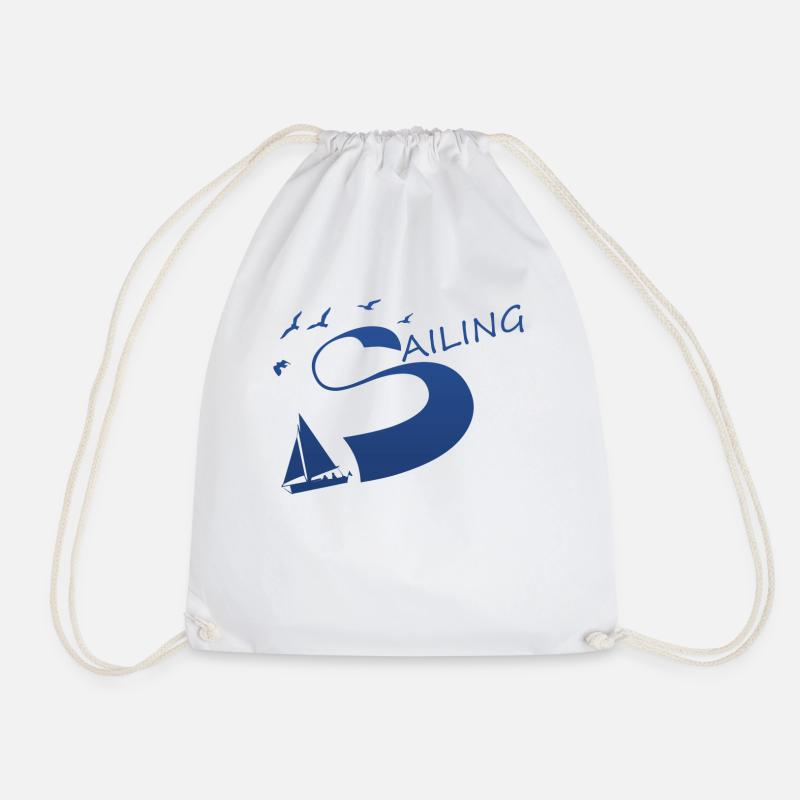 Sailing Segeln - Turnbeutel - Weiß