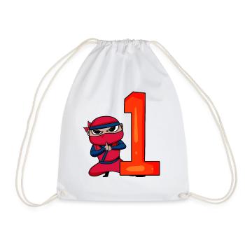 Garçon 1 An 1er Anniversaire Garçon Ninja - Sac de sport léger - blanc - Devant