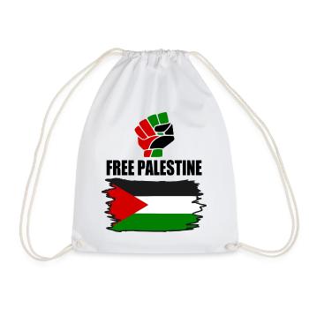 Free palestine - Turnbeutel - Weiß - Vorne