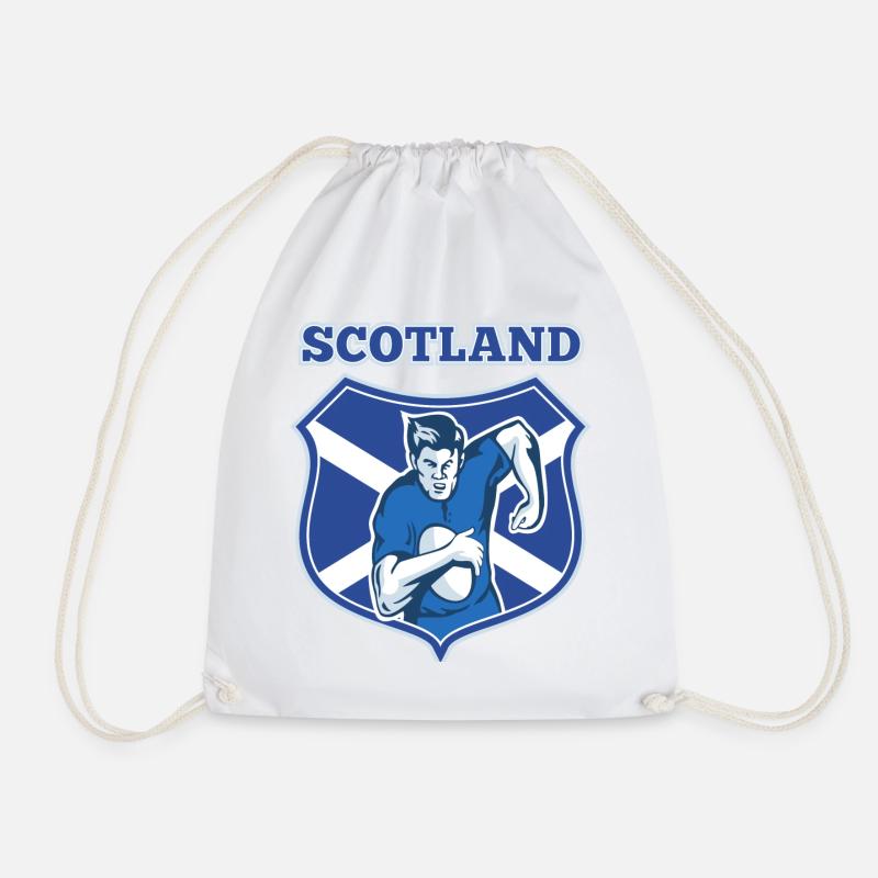 Scotland, Scotland, Scotland - Drawstring Bag - white