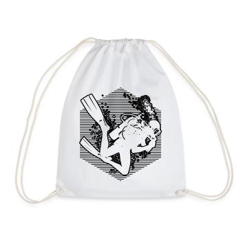 Plongeuse Femme Plongée Plongée Plongeuse Plongeuse Plongeuse - Sac de sport léger - blanc - Devant