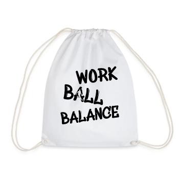 work ball balance, basketball - Turnbeutel - Weiß - Vorne