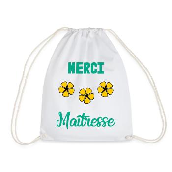 MISTRESS. THANK YOU. THANK YOU MISTRESS. GIFT - Drawstring Bag - white - Front