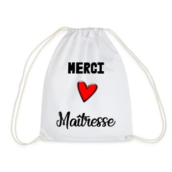 MISTRESS. THANK YOU. THANK YOU MISTRESS - Drawstring Bag - white - Front