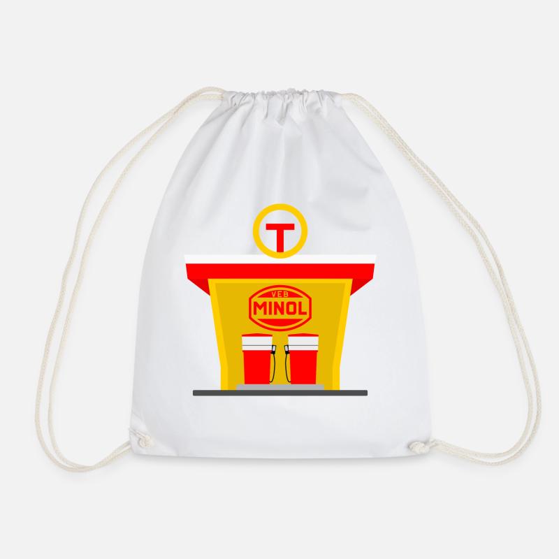 Minol Tankstelle - Turnbeutel - Weiß