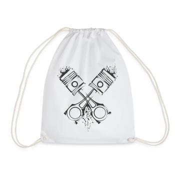 v8 piston flamme tuner tuner voiture symbole - Sac de sport léger - blanc - Devant