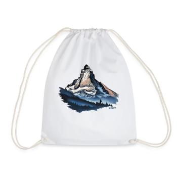 Matterhorn Schweiz - Andenken Souvenirs Geschenke - Turnbeutel - Weiß - Vorne
