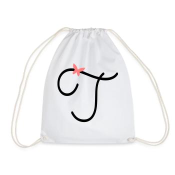 Lettre T Papillon Lettre - Sac de sport léger - blanc - Devant